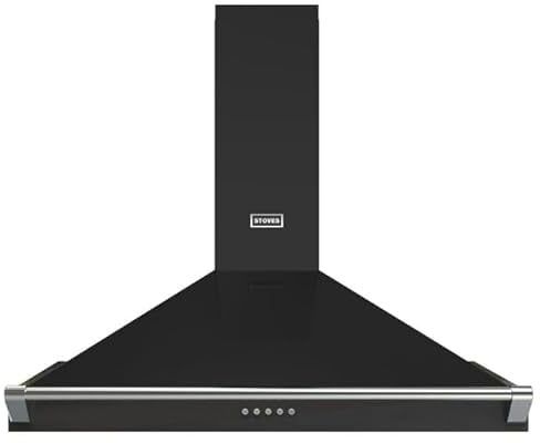 Stoves Richmond 90PYR Pyramid 90cm Chimney Cooker Hood - Black