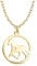 Sofia Milani - Damen Halskette 925 Silber - vergoldet/golden - Kreis Pferd Anhänger - N0703
