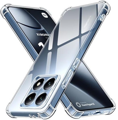 iVoler Cover per Xiaomi 14T, Custodia Antiurto Trasparente per Assorbimento Degli Urti con Paraurti in TPU Morbido, Sottile Morbida in Silicone TPU Protettiva Case