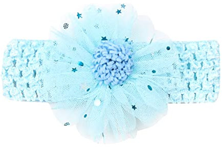 Fascia Capelli Neonata Fascia Capelli Neonata Elastica Fascia Neonato Fasce per Bambini Morbido Copricapo Carino per Bambini Neonati Fasce Per Capelli Bambina (Azzurro)