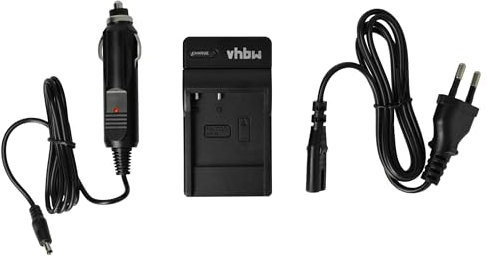 vhbw Chargeur Compatible avec Kodak Pixpro AZ501 Astro Zoom, AZ501, AZ421 caméra caméscope Action-cam + câble de Voiture + témoin de Charge 4,2 V