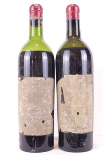 lot de 2 bouteilles saint-estèphe château mac carthy (année à peine lisible sur une bouteille) rouge 1947 - bordeaux