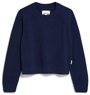 ARMEDANGELS Damen Pullover aus recyclem Bio-Woll Mix DILIRIAA REGLANA Loose Fit Deep Sea Blue XXL