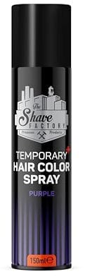 The Shave Factory Temporary Hair Color Spray - Trasformazione dei capelli semplice e diretta, senza alterazioni permanenti, perfetto per feste e cosplay (viola, 150 ml)