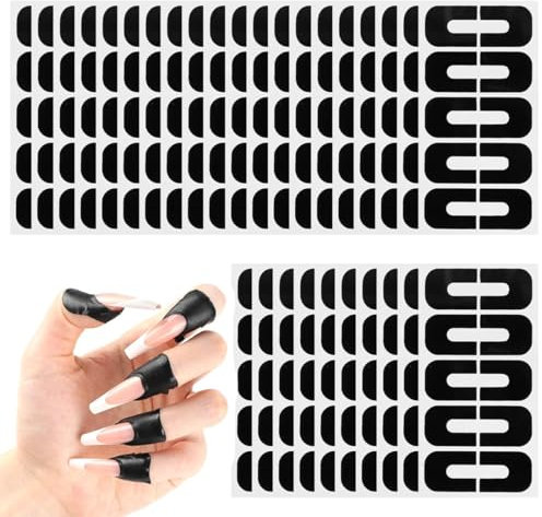 XUKZIMA 30 Pcs Nail Polish Protector for Fingers, 99.99%+ U V Finger Protection Cuticle Protector Tape for Nail Painting U-Shaped French Tip Nail Polish Barrier Peel Off for Nails Stamp Nail Art