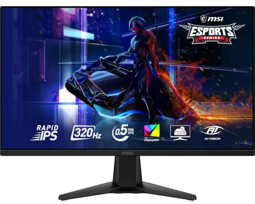 MSI MAG 275QF X32 27-Inch WQHD Gaming Monitor, 2560x1440 Rapid IPS, 320Hz, 0.5ms, DisplayHDR 400, AMD FreeSync™ Premium, Eye care, AI vision, HDMI 2.1, DP 1.4a, Frame-less, Vesa Mount, Black