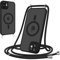 Woijrly Coque Magnétique pour iPhone 11 avec Cordon, [Compatible avec MagSafe] Etui Translucide Mat Arrière Anti-Jaunissement Antichoc Réglable Téléphone Portable Lanyard Case Protection, Noir