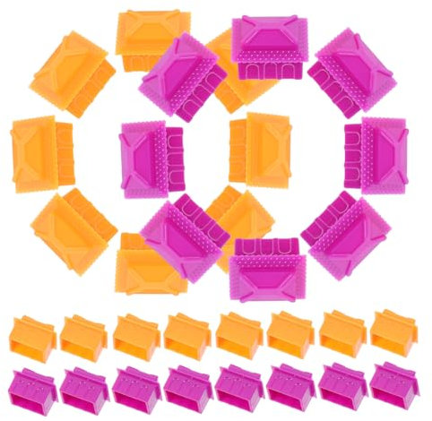 KONTONTY 40Pcs Schachstücke Pan House Board Games Requisiten Spiel Token Victory Game Requisiten Spiel Bauern Rich Man Brettspiel Hotel Schachkissen Ersatz Brettspielzubehör Kunststoff