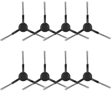 GNUFOPI Compatible con Robot Aspirador Xiaomi S10 S12 B106GL / Mop 2S XMSTJQR2S, Piezas de Repuesto, Accesorios, Tela filtrante de Cepillo Lateral Principal(8pcs)