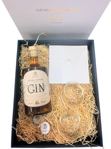 Confezione regalo Gin Bathtub Opificio Nunquam. Elegante scatola serigrafata con una bottiglia di Gin artigianale Bathtub da 700 Ml. e due bicchieri in vetro da degustazione
