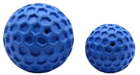 Générique Balle en nid d'abeille sonore et nettoyante for Les Dents, Jouet interactif Caoutchouc Naturel for Chien(Ball(Blue),Large Size808080)