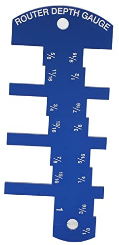 Tischsägen-Tiefen-Höhenmesser |Messwerkzeug aus geätzter Aluminiumlegierung |Oberfräsen-Tiefenmesser für Holzbearbeitungs-/DIY-Projekte |Bereich von 1/8 Zoll bis 1 Zoll, Größe 50