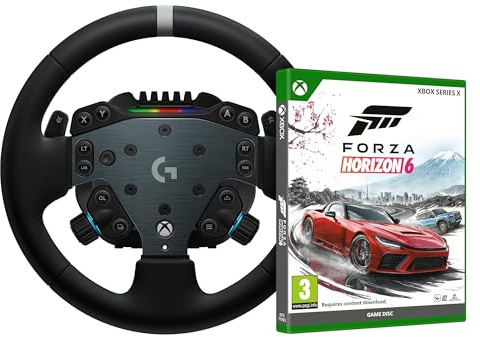Logitech G RS50 System, 3-Piece Sim Racing Steering Wheel Setup + Forza Horizon 6 (Disc) for Xbox Series X - Black