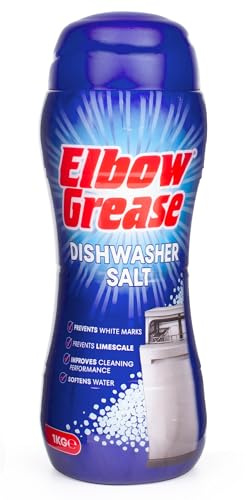 Elbow Grease Dishwasher Salt (1kg) | Prevents White Marks & Limescale - Improves Dish Cleaning Performance & Softens Water