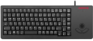 CHERRY G84-5400 XS, Teclado Compacto con Trackball, Distribución Española (QWERTZ), Con Cable (Puerto USB-A), Interruptores Mecánicos CHERRY ML, Negro