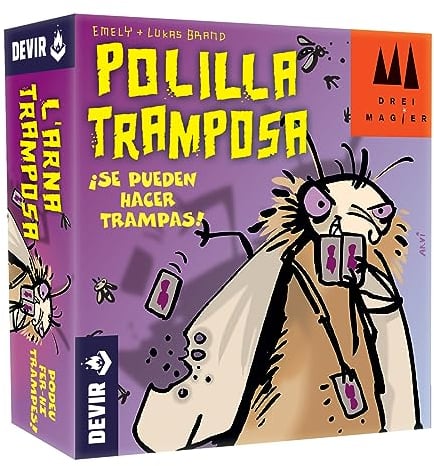 Devir - Polilla Tramposa Original, Juego de Cartas, Juego de mesa para Niños, Party Game, Juego Rápido para Todas las Edades y Fiestas (BGPOLI)