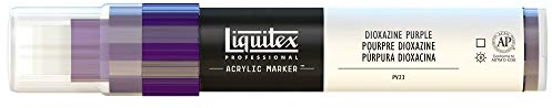 Liquitex 4610186 Professional Paint Marker, Acrylmarker mit hochpigmentierte Acrylfarbe auf Wasserbasis für den Innenbereich & Außenbereich, breite Spitze - Dioxazinpurpur