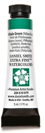 Daniel Smith Extra Fine Watercolor Paint, 5ml Tube, Phthalo Green(YS), 284610079