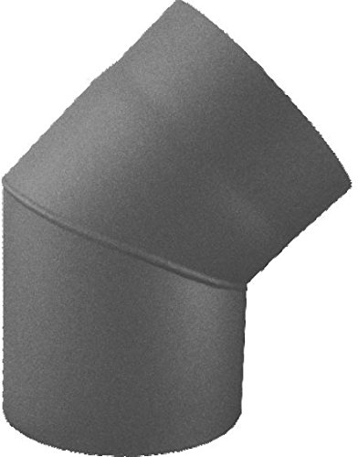 BAUPROFI Rohrbogen 45° Grau Ø 150 mm Gussgrau 2mm Stärke Bogen Winkel 45 Grad