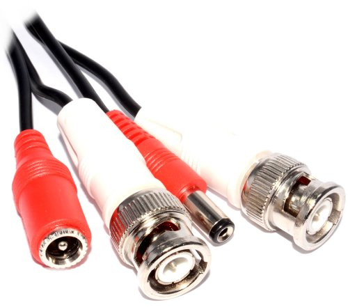Videoüberwachung CCTV BNC Stecker & DC 2,1 mm Kamera Strom Verlängerung Kabel 5 m [5 Meter/5m]