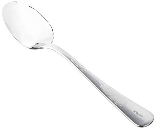 Mercer Culinary 7-7/8-Inch Stainless Steel Plating Spoon with Solid Bowl, Silver