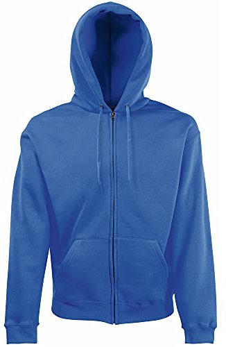 Fruit of the Loom Herren Zip Front Premium Kapuzenjacke, Blau (Royal), S
