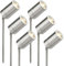 Long Life Lamp Company 6 pack Stainless Steel Low Voltage Garden Spike light 12v Adjustable Outdoor MR16 Ground Mount ZLC027