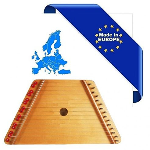 Melody Harp 15 Saiten Made in Europe 370 cm Fichte und Ahorn mit Noten Muster und Stimmschlüssel mit Behälter