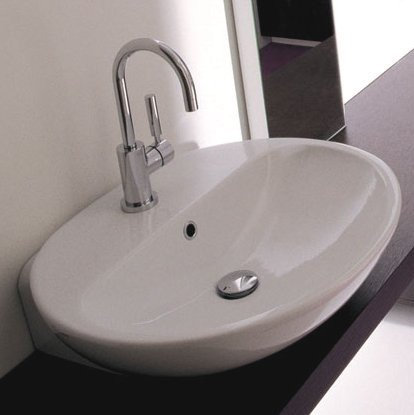 Flaminia serie Nuda 5083 Lavabo 60 monoforo bianco appoggio - sospeso