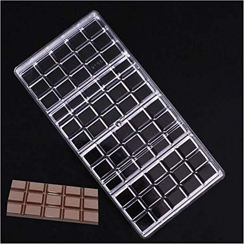 Vak Polycarbonate Barre de Chocolat Moule,DIY Fait à la Main Confiserie Bonbon Plaque Cuisson Plats à Four Plateau Moule pour Mariage Anniversaire à Gâteau Pâtisserie Cuisine Fournitures -