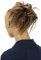 CAISHA Jumbo Haarteil Haargummi Dutt Flora Hochsteckfrisuren Brautfrisuren Natürlich Gewellt Unordentlich DM17cm Braun Mix G8F