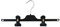Kiroplast Grucce per Pantaloni Pinza Stampelle Salvaspazio Appendini Plastica Pinze Clip Gonne Appendini Gonne Grucce 36 cm (Nero, 40)
