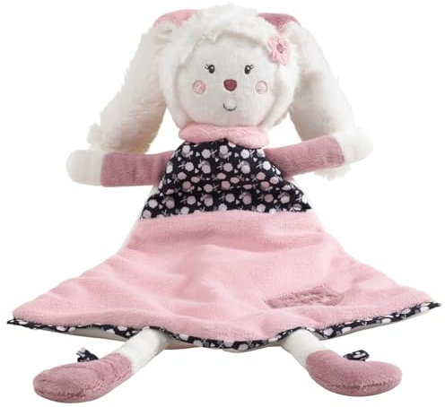 Sauthon Doudou bébé Mouchoir | Peluche bébé | Collection Miss Fleur de Lune | Doudou Naissance | Cadeau Naissance