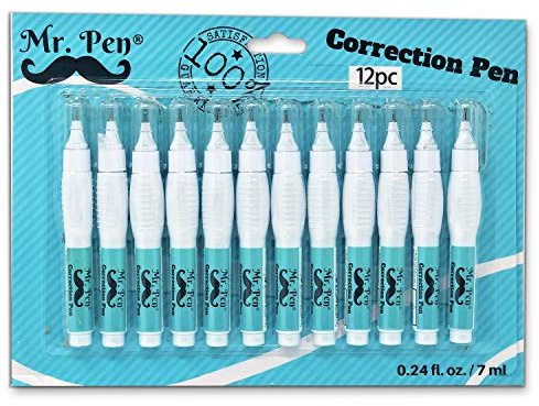 Mr. Pen- Correction Pen, Correction Fluid, Pack of 12, Correction liquid White, White Correction Fluid