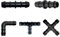 Riegopro- Pack de Accesorios de Goteo Negro 16mm
