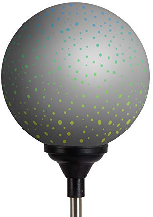 Haven 3D Globe Solar Garden Light - Attractive Plastic Outdoor Decorative Path Lamp & Sunlight Charging Stake Light for Lawn, Patio & Walkway