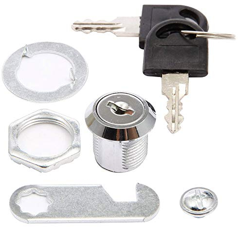 Loboo Idea Cam Lock File Armadietto Serrature Armadi con Chiavi per Cassetta Porta Cassetta Cassette Portautensili (1 Confezione) (16mm Blocco Cassetto)
