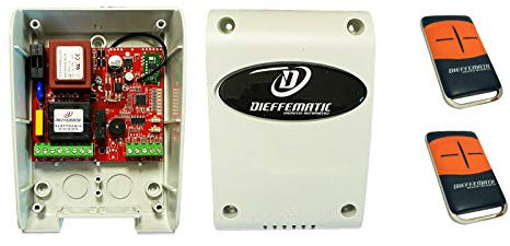 Dieffematic Telecomando Universale per Serranda Garage + Ricevitore e 2 Telecomandi 433 Mhz