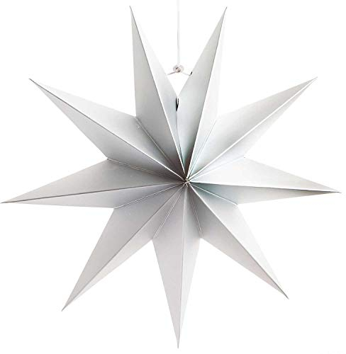 RICO DESIGN GmbH & Co. KG Papierstern auffaltbar 28cm Silber matt