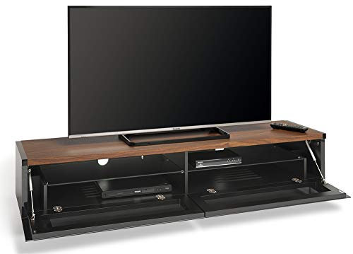 AVF PM160WB Panorama Dual Top TV Stand For TVs up to 80 inch - Black/Walnut