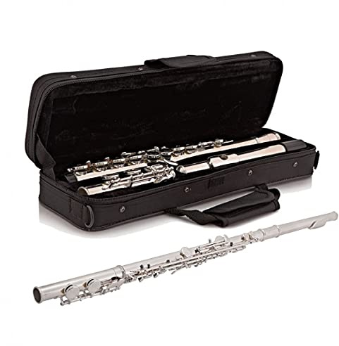 Gear4music Flöte mit Etui - Musikinstrument für Anfänger | Versetzte G- und geteilte E-Mechanismen für einfaches Spiel, geschlossenes Klappendesign mit gebohrten Tonlöchern
