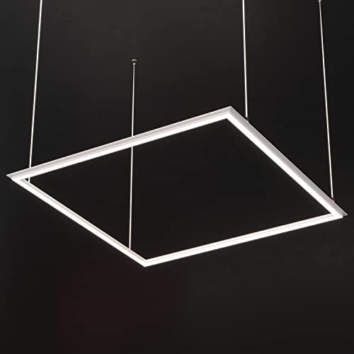 2er-Set EMPIRE | Led Licht Rahmen | Panel | 62x62cm | Hänge | 40W | 4000K | Neutral Weiß | Inkl. Trafo