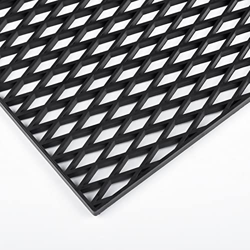 AggAuto 119,38x40,64cm Schwarz ABS-Kunststoff Universal Auto Grill Mesh, Automotive Kühlergrill einfügen Stoßstange Wabenloch 11x30mm Hex Grids