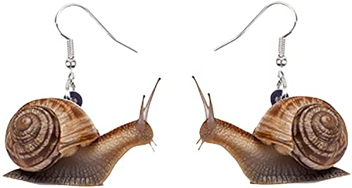 Boucles d'oreilles Animaux pour Femmes Pendantes drôles Mignons Acrylique coloré escargots Pendentif Dessin animé hameçon Piercing Oreille fête Bijoux Amusants Cadeaux Accessoires