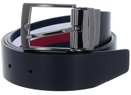 Tommy Hilfiger Herren Gürtel Adan 3.5 Rev Ledergürtel, Blau (Space Blue/Corporate), 110
