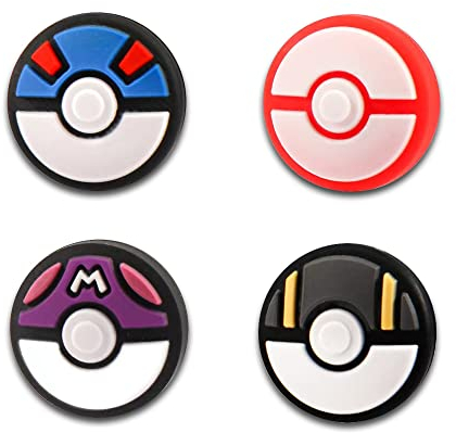 PERFECTSIGHT Thumb Grips & Cut Joystick Caps - 4 PCS Thumbstick Cover for Switch & Switch Lite, OLED, Joycon Controller