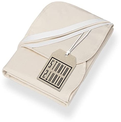 STUDIO Molton Matratzenschoner 180x200cm – 100 % Baumwolle – Made in Germany – Made in Green by Oeko-TEX – Matratzenauflage mit Eckgummis – Kochfest, atmungsaktiv, hautfreundlich – Naturfarben