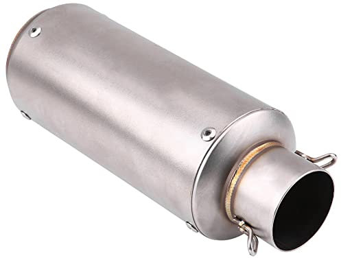 Auspuff Schalldämpfer, Metall Universal Motorrad Auspuff Schalldämpfer Endrohr Spitze Endrohr Silber