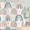 Duschvorhang Regenbogen 180x180, Hnmdmyi Boho Abstrakt Regenbogen Duschvorhänge Bunt Niedlich Kinder Cartoon Badewanne Vorhang Wasserdicht Polyester Stoff Waschbar Badevorhang für Badezimmer mit Haken