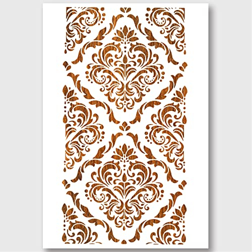 NBEADS Brokatpflanze Malen Schablonen, 60x40cm wiederverwendbare PET-Brokatpflanze Tempalte DIY Kunst und Handwerk Malerei Wandschablonen zum Malen auf Holz Leinwand Papier Möbel Wand